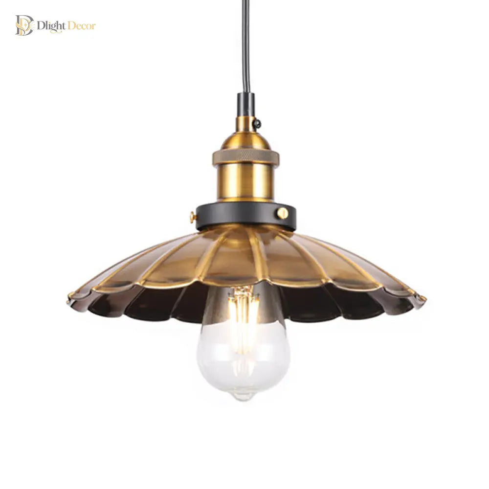 Sélène Barn Shade Metal Suspension Light - Industrial Style