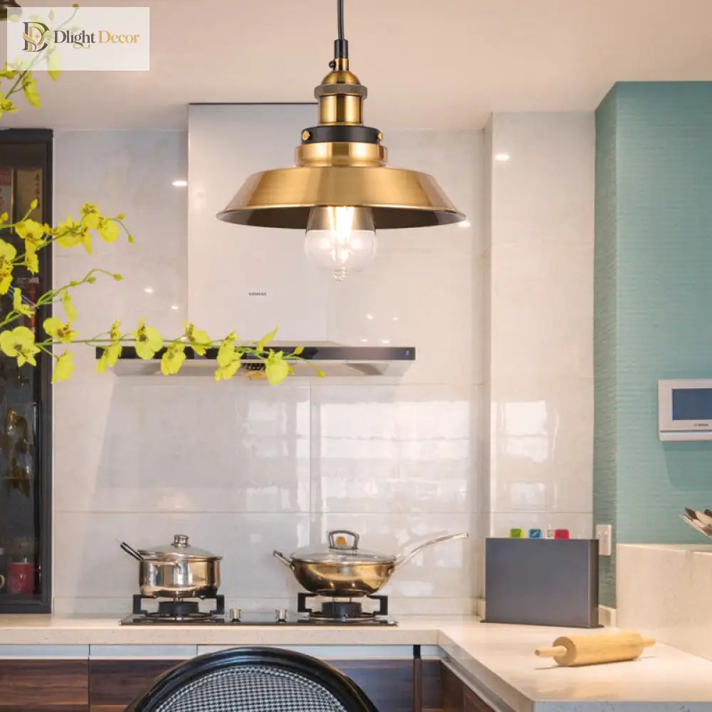 Sélène Barn Shade Metal Suspension Light - Industrial Style