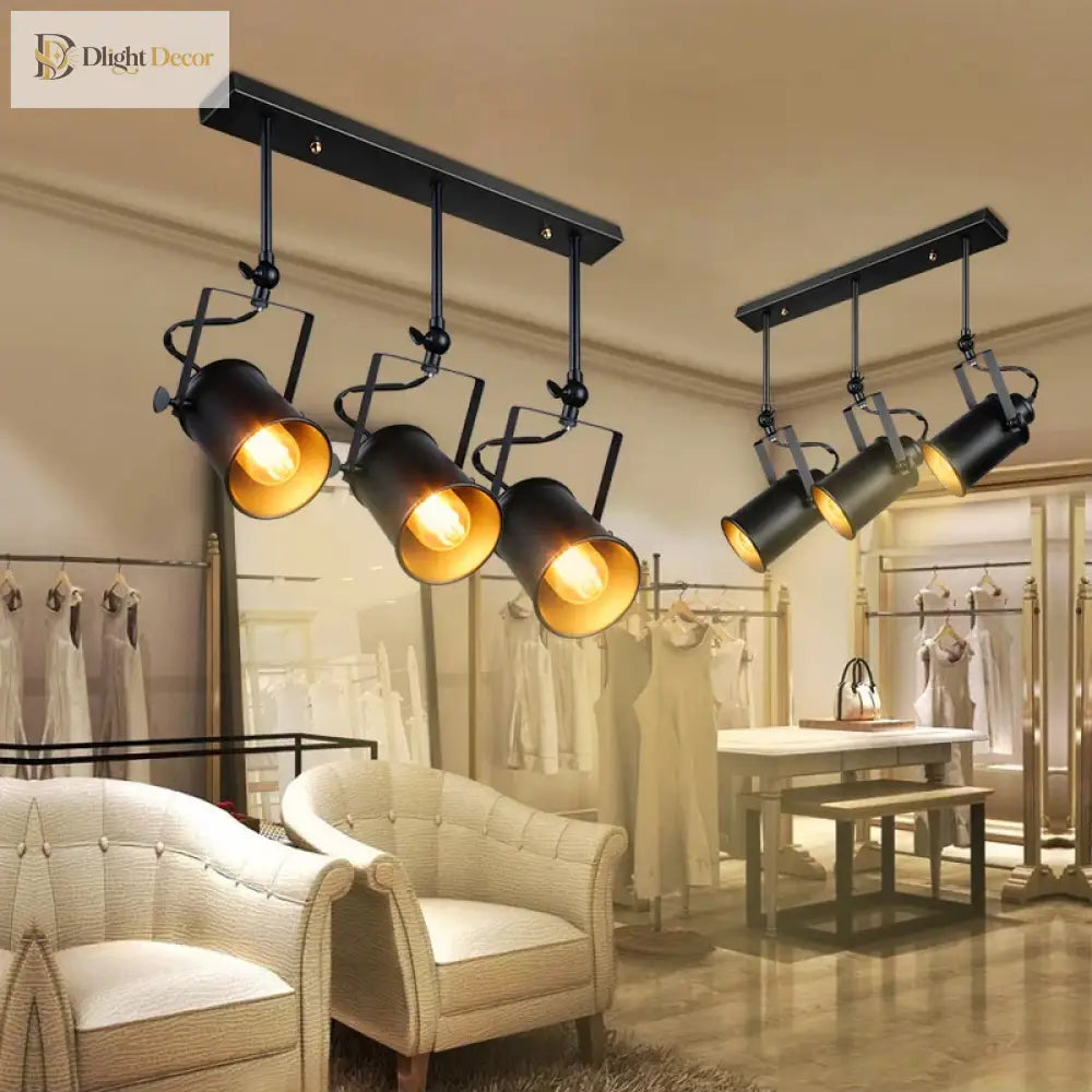 Vintage Industrial Spotlight Pendant Light – product view 6