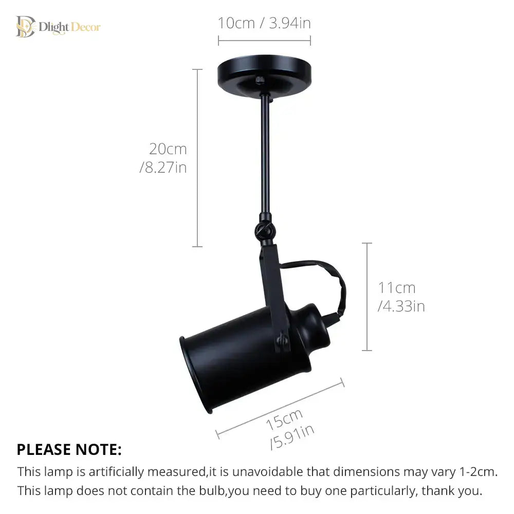 Vintage Industrial Spotlight Pendant Light – product view 4