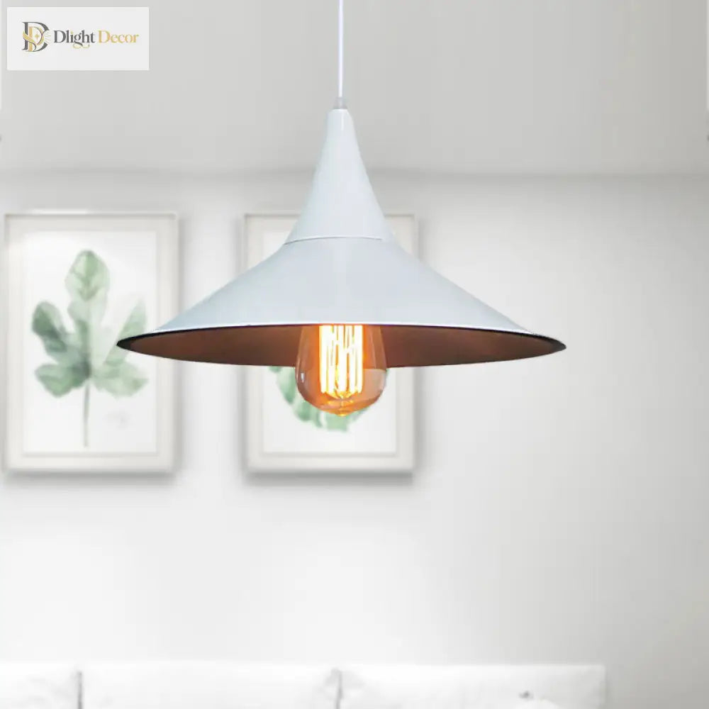 Isabella - Modern Conic Pendant Light (Black Or White)