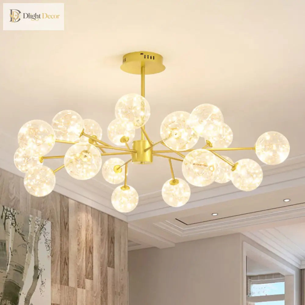 Isabella’s Modern Gold Starry Chandelier