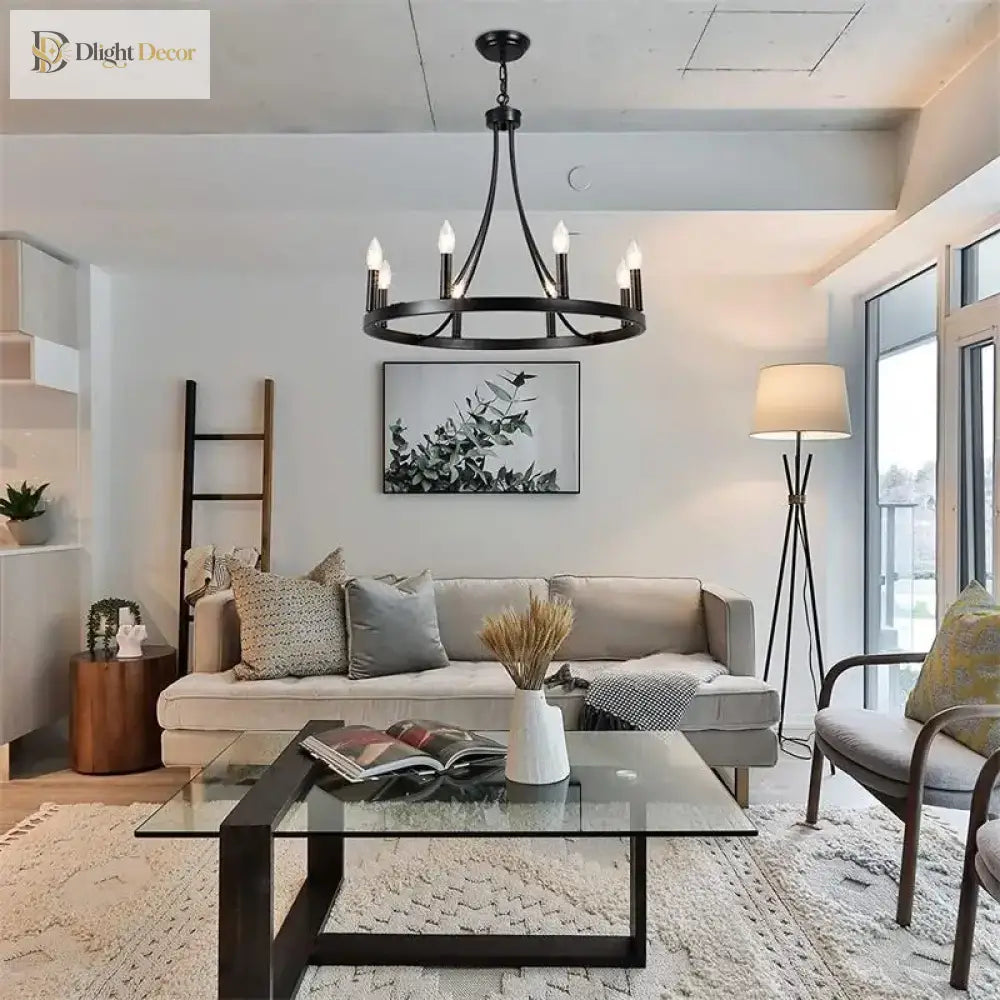 Ivy’s American Wrought Iron Chandelier Ceiling Light