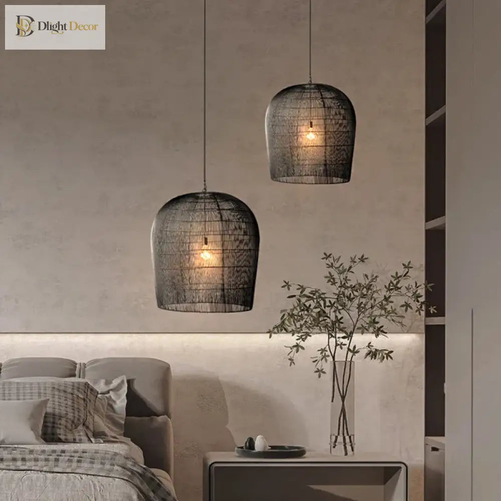 Japanese Wabi - Sabi Wind Handmade Rattan Led Pendant Lights - Illuminate Your Dining Room Bar