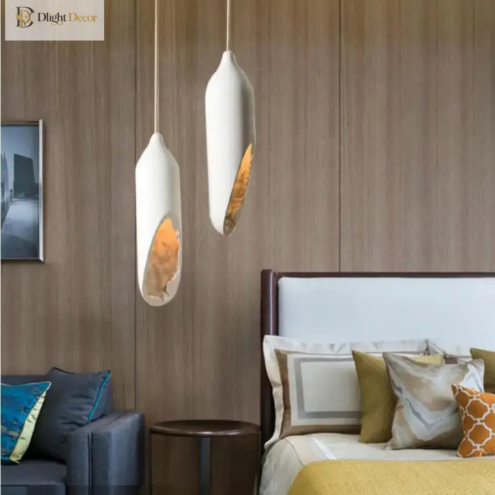 Japanese Wabi - Sabi Pendant Lamp - Illuminate Your Space With Modern Plaster Elegance Lights