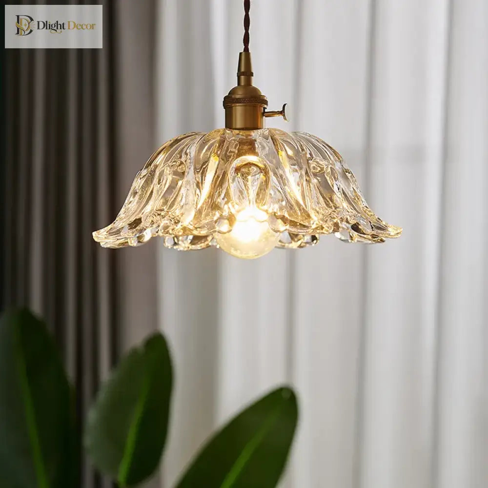 Japanese Glass Pendant Light - Vintage Brass Restaurant And Bar Lighting Lights
