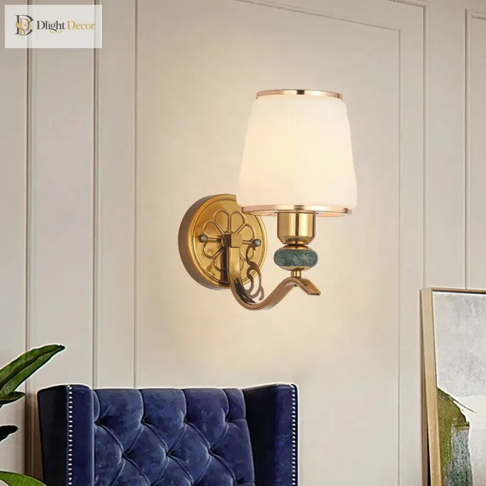 Joanna American Style Golden Bedside Lamp - Elegant Lighting For Your Home Wall Lamp