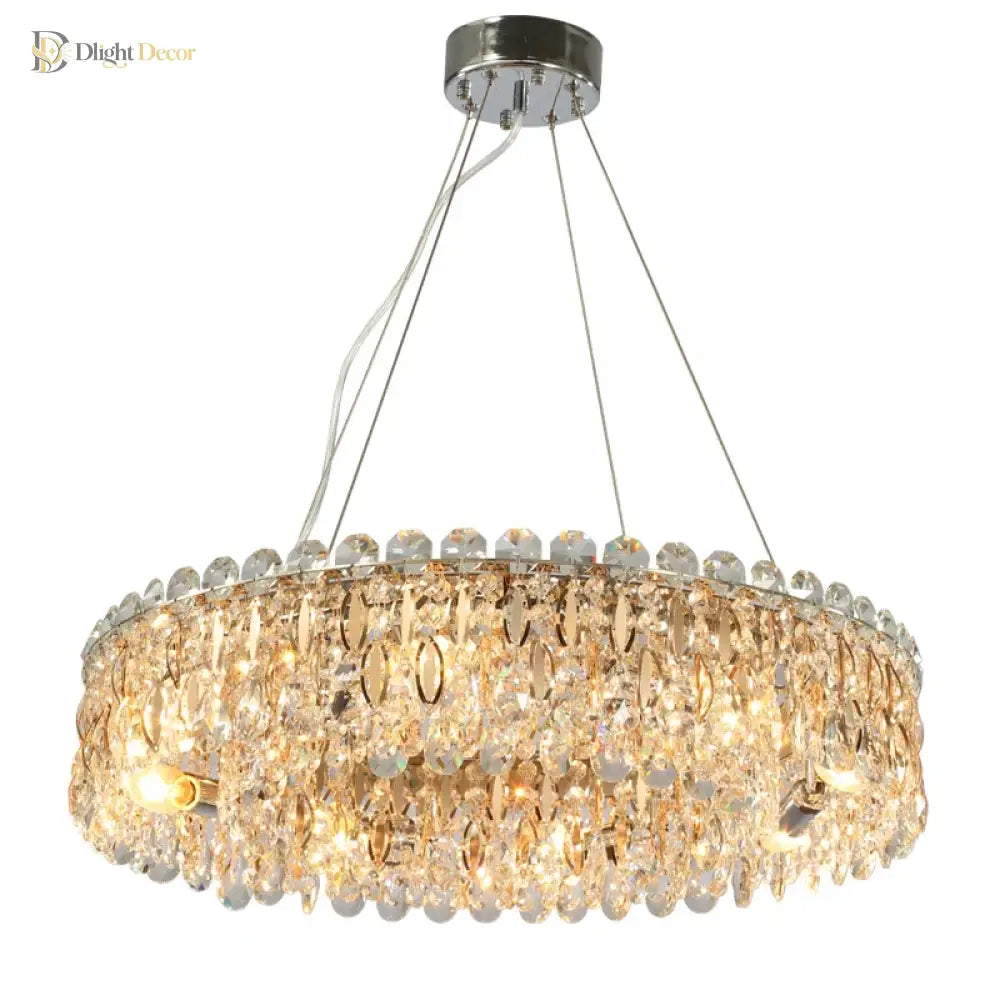 New Light Luxury K9 Crystal Chandelier - Chrome Elegance For Living Dining And Bedrooms Chandelier