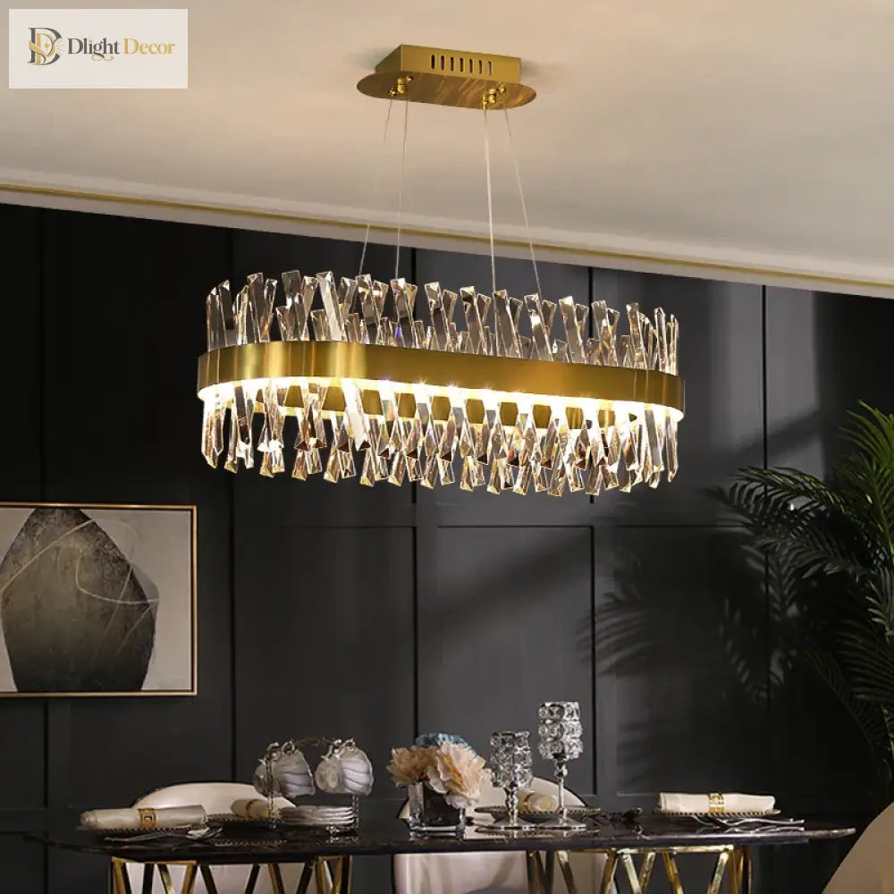 Luxury Crystal Led Chandelier - High - Quality K9 Ceiling Lighting Fixture For Elegant Living Rooms