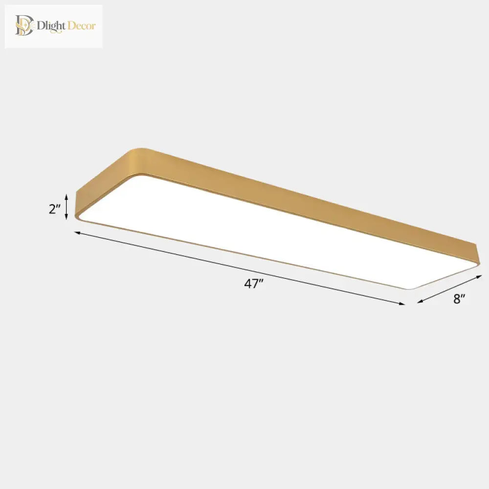 Kennedy Modern Led Flush Mount: Warm Wood And Minimalist Light For Your Office