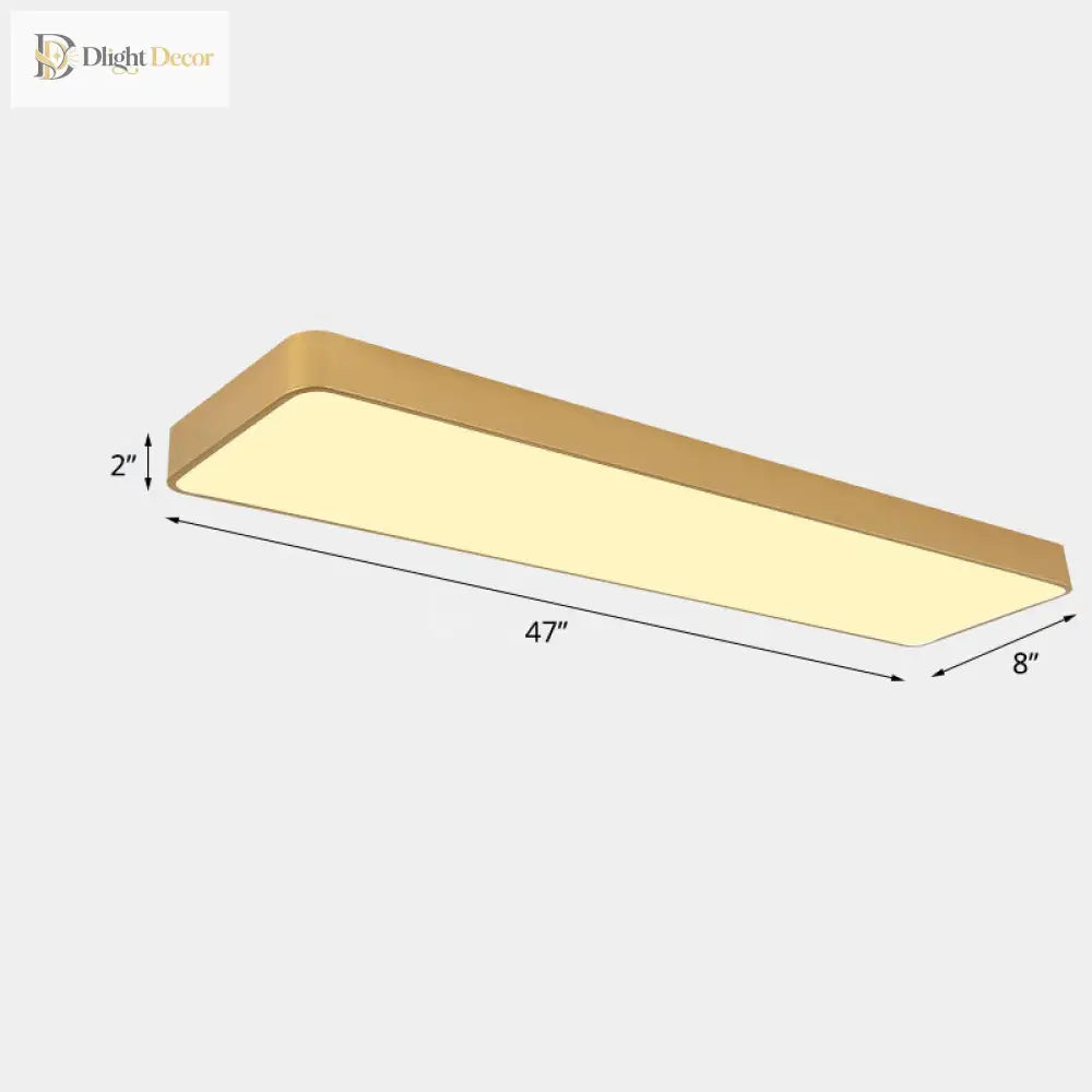 Kennedy Modern Led Flush Mount: Warm Wood And Minimalist Light For Your Office