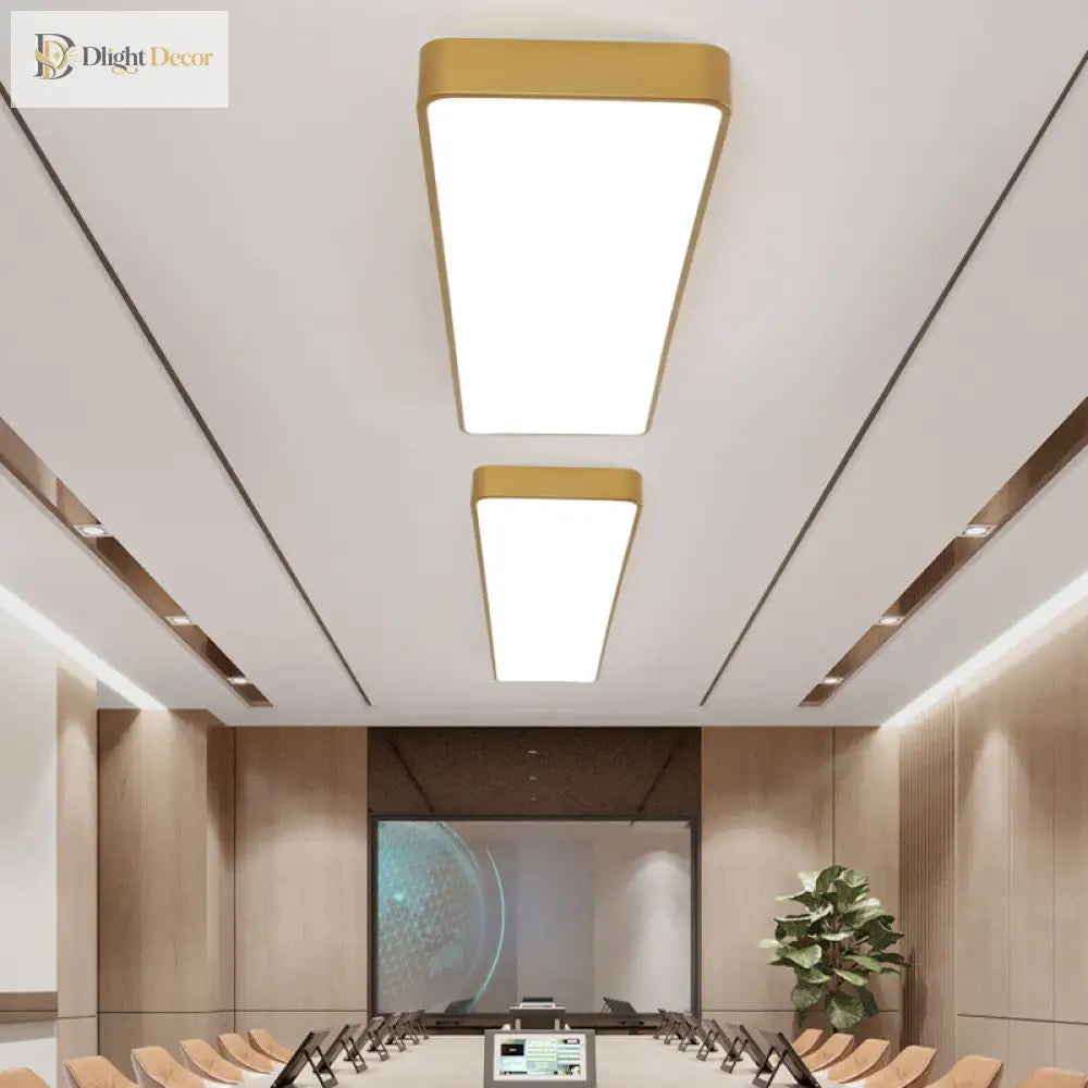 Kennedy Modern Led Flush Mount: Warm Wood And Minimalist Light For Your Office