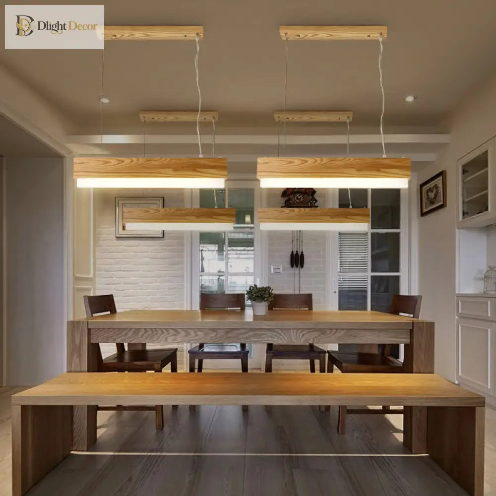 Laila Modern Wood Pendant Light: Warm Elegance For Your Dining Room