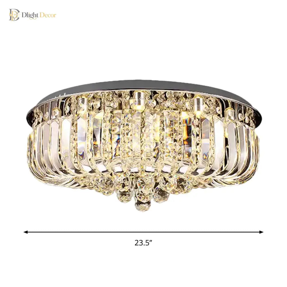 Layla Modern Gold Led Crystal Chandelier