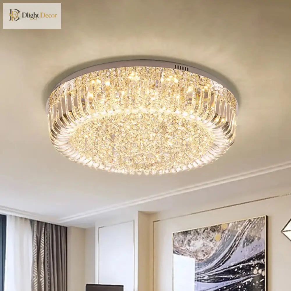 Layla Modern Gold Led Crystal Chandelier