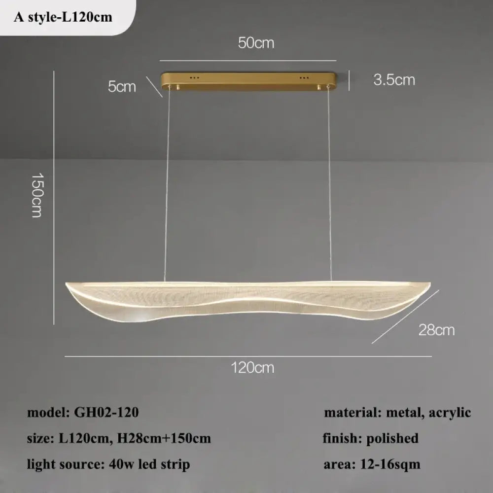 A style L120cm Contemporary Irregular Acrylic LED Chandelier variants