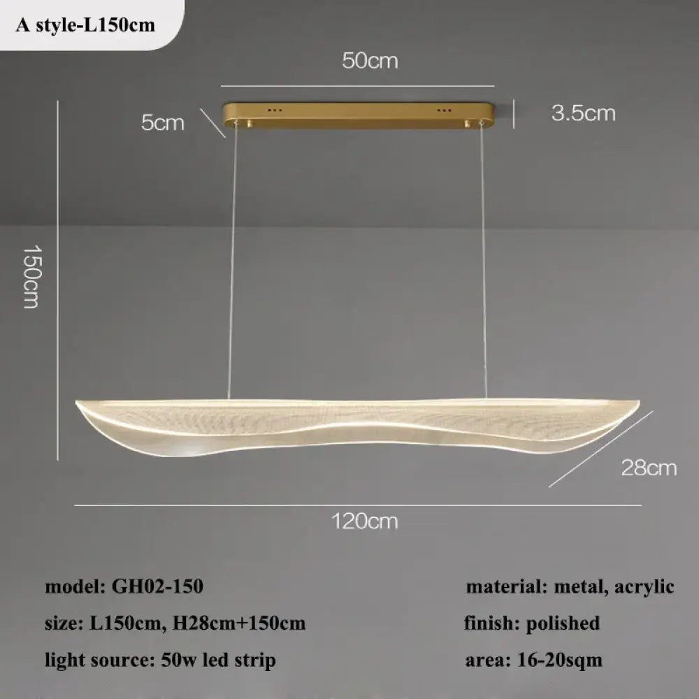 A style L150cm Contemporary Irregular Acrylic LED Chandelier variants