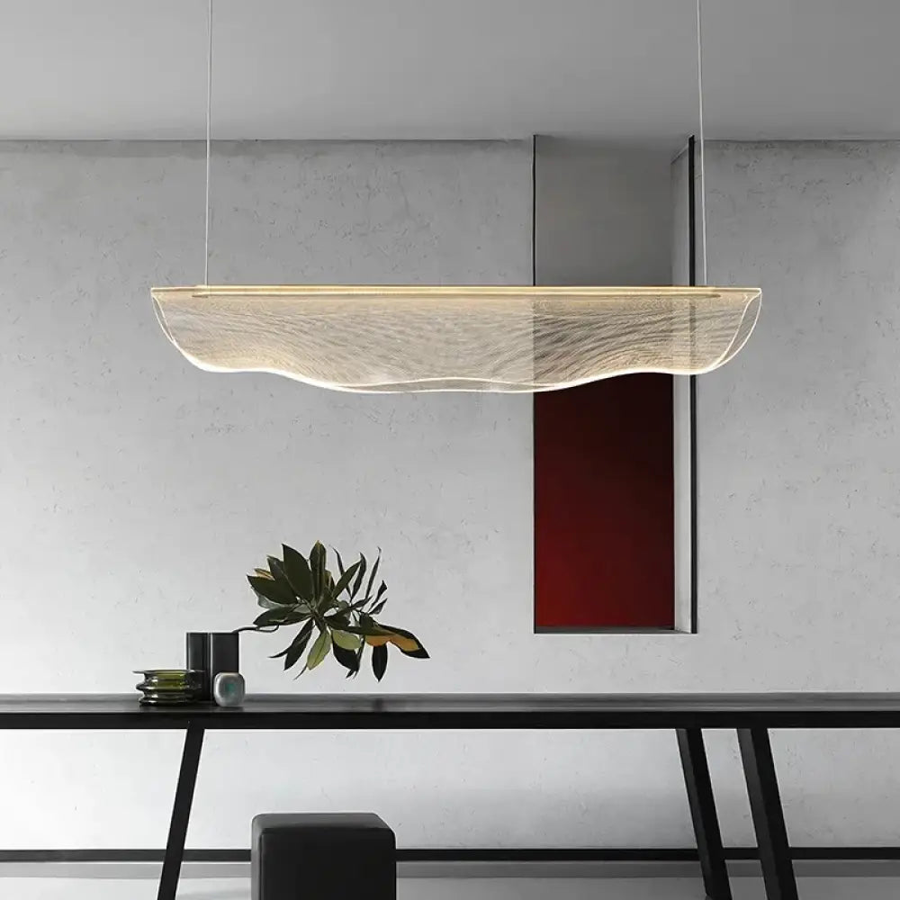 Contemporary Irregular Acrylic LED Chandelier in modern living space