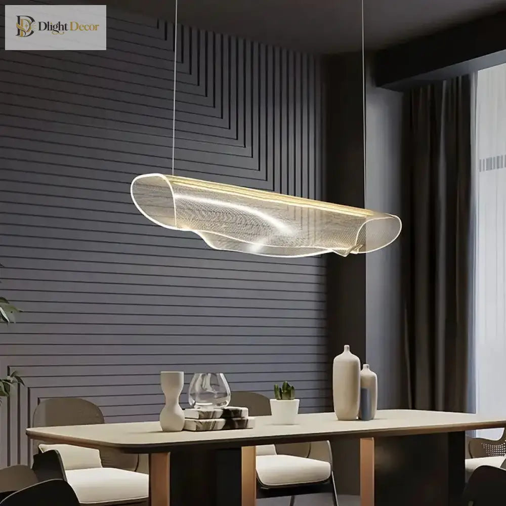 Modern acrylic LED chandelier for dining room statement lighting