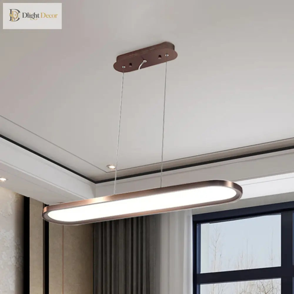 23.5’/35.5’/47’ Wide Oval Acrylic Ceiling Pendant Led Island Light Stepless Dimming