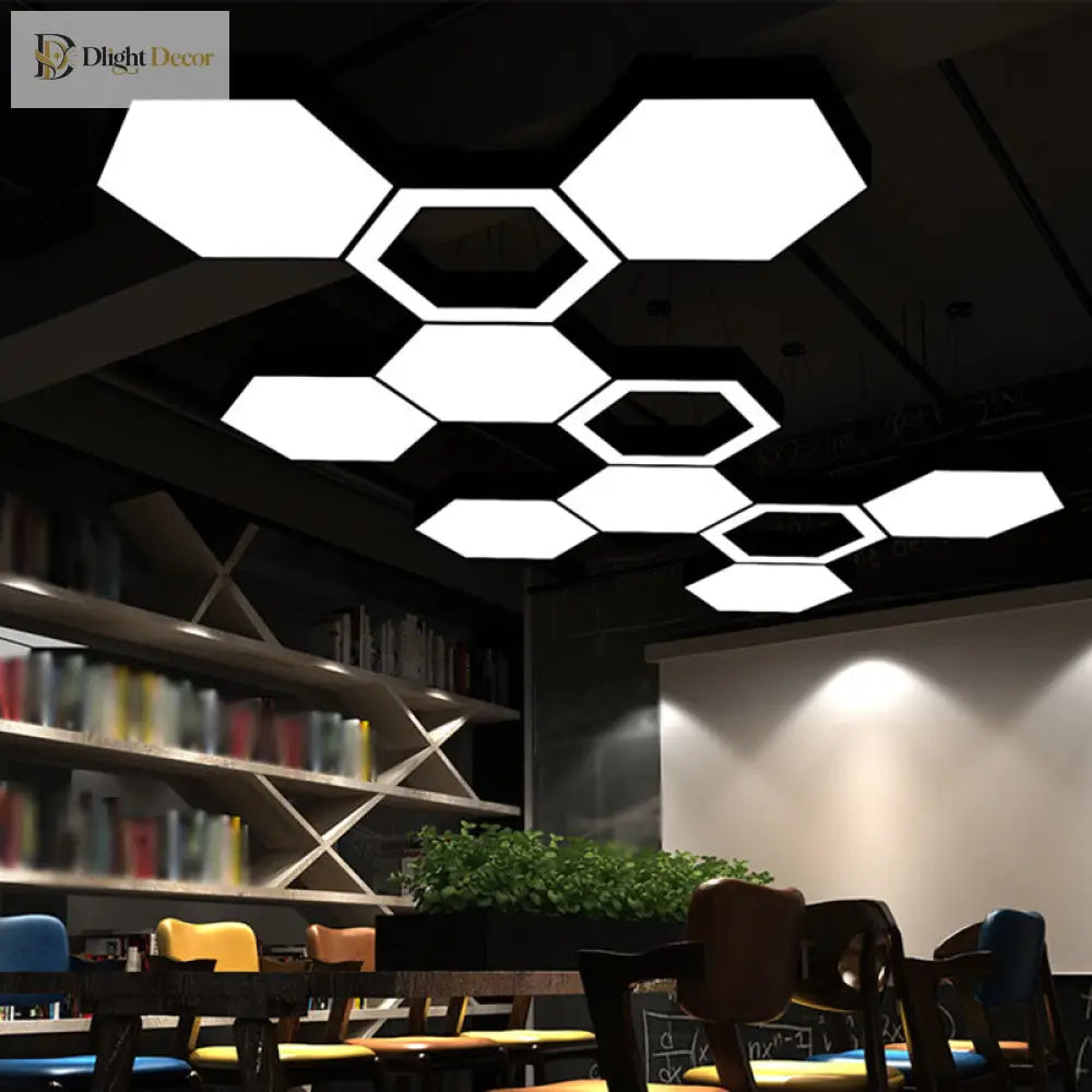 Modern Black Hexagonal Led Pendant Light