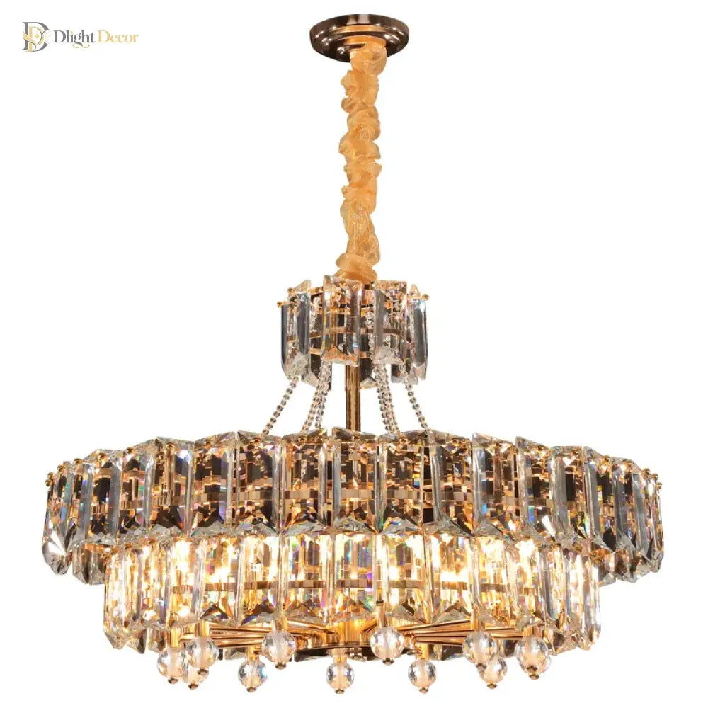 Contemporary Led Crystal Chandelier - Illuminate Your Living Room With Elegant Round And Rectangle