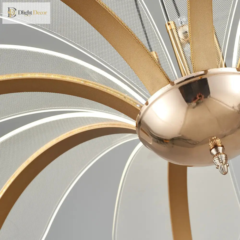 Modern Led Night Primrose Petals Ceiling Chandelier - Minimalist Elegance For Living Dining And