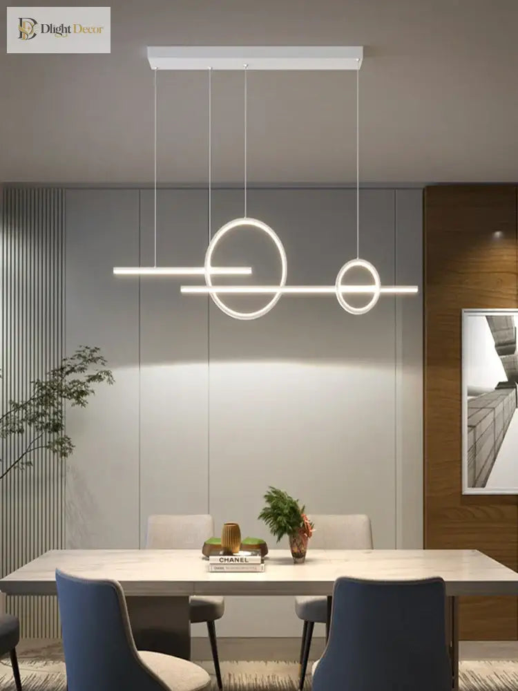 Contemporary Led Restaurant Chandelier - Minimalist Elegance For Living And Dining Spaces With