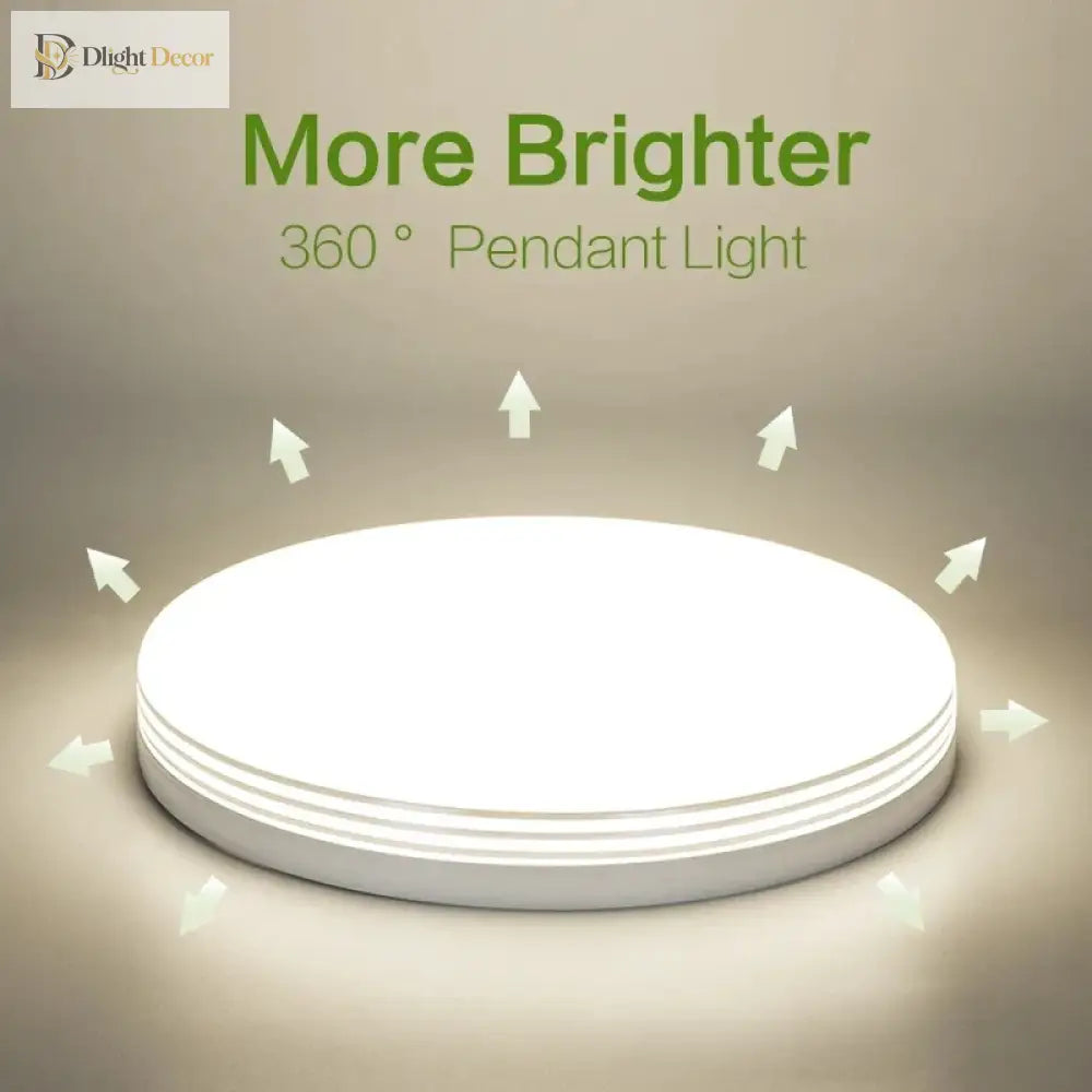 Modern Led Ceiling Lamp - Round/Square Lights In Various Wattages Perfect For Living Rooms And