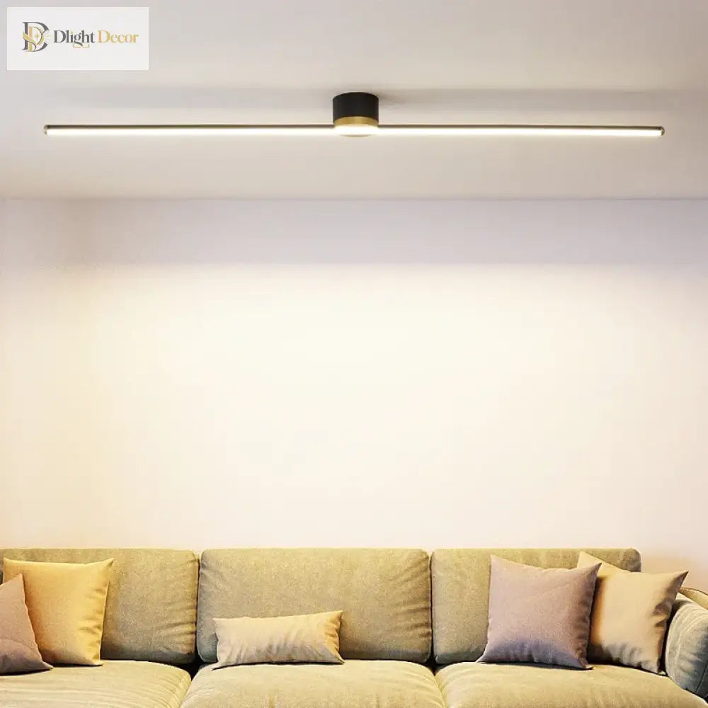 Modern Led Simple Long Strip Ceiling Light - Indoor Lighting Fixture For Bedroom Hall Balcony Aisle