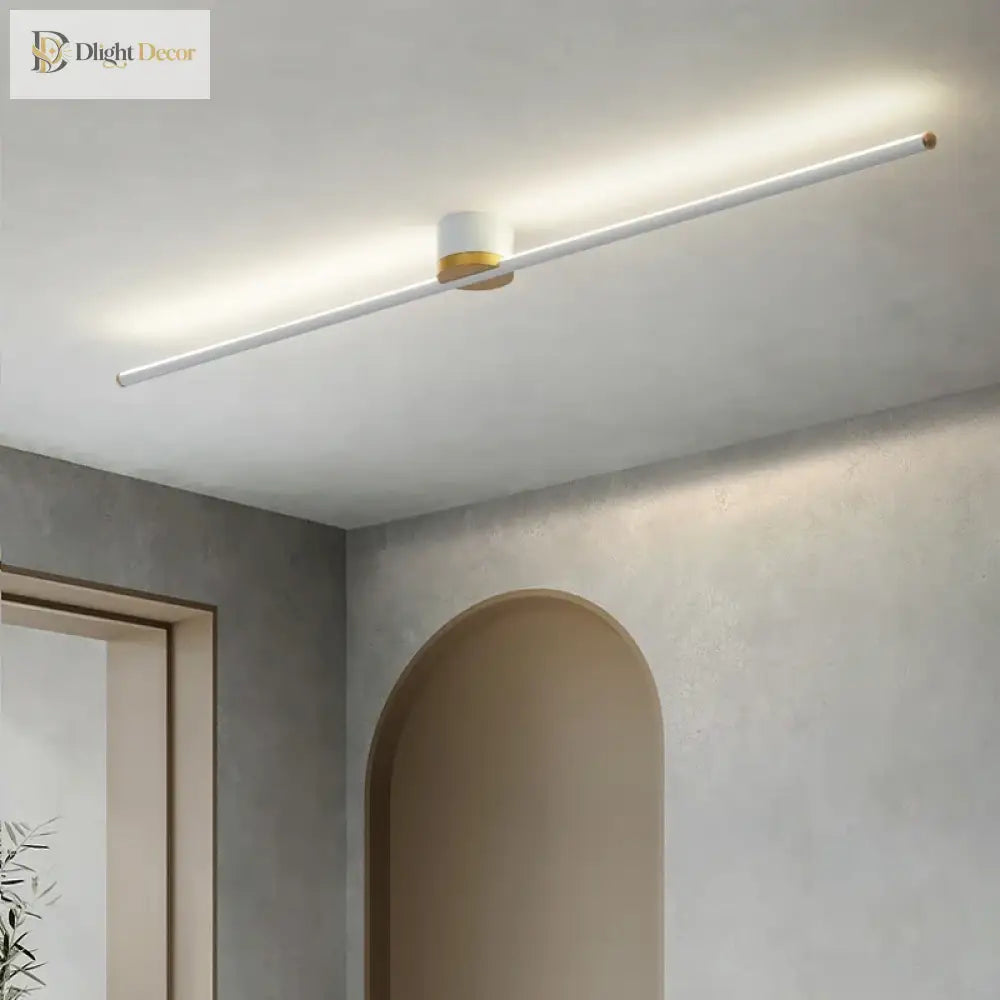 Modern Led Simple Long Strip Ceiling Light - Indoor Lighting Fixture For Bedroom Hall Balcony Aisle