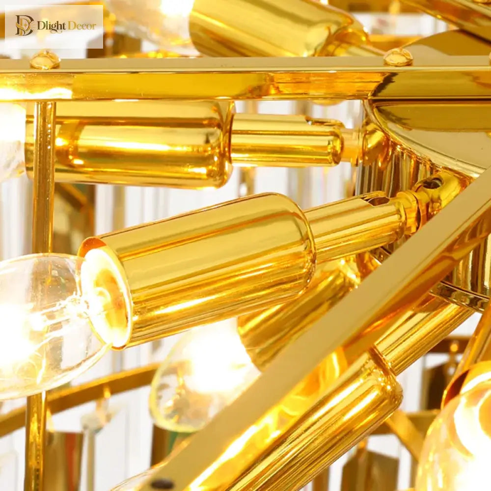 Led Modern Stainless Steel Crystal Chandeliers - Elegant Home Lighting For Foyers And Entrances