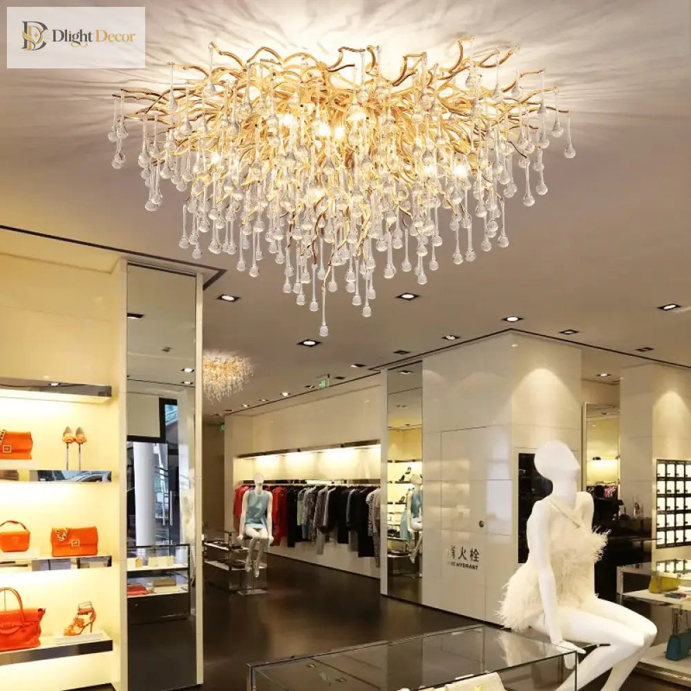 Luxury Crystal Chandelier - Modern Led Ceiling Lighting For Restaurants Villas Staircases Halls