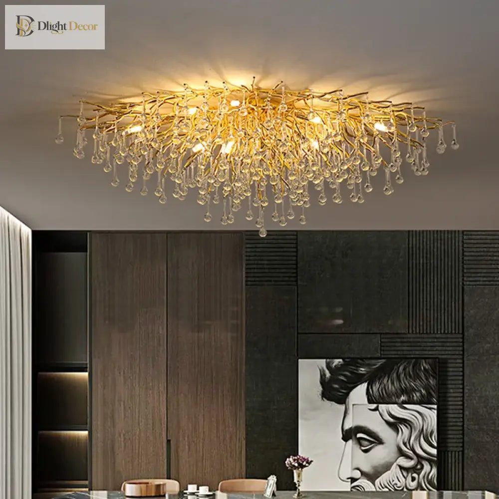 Luxury Crystal Chandelier - Modern Led Ceiling Lighting For Restaurants Villas Staircases Halls