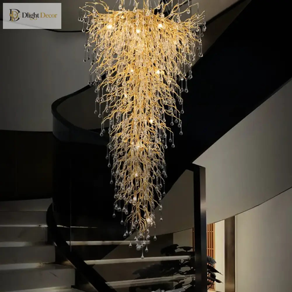 Luxury Crystal Chandelier - Modern Led Ceiling Lighting For Restaurants Villas Staircases Halls