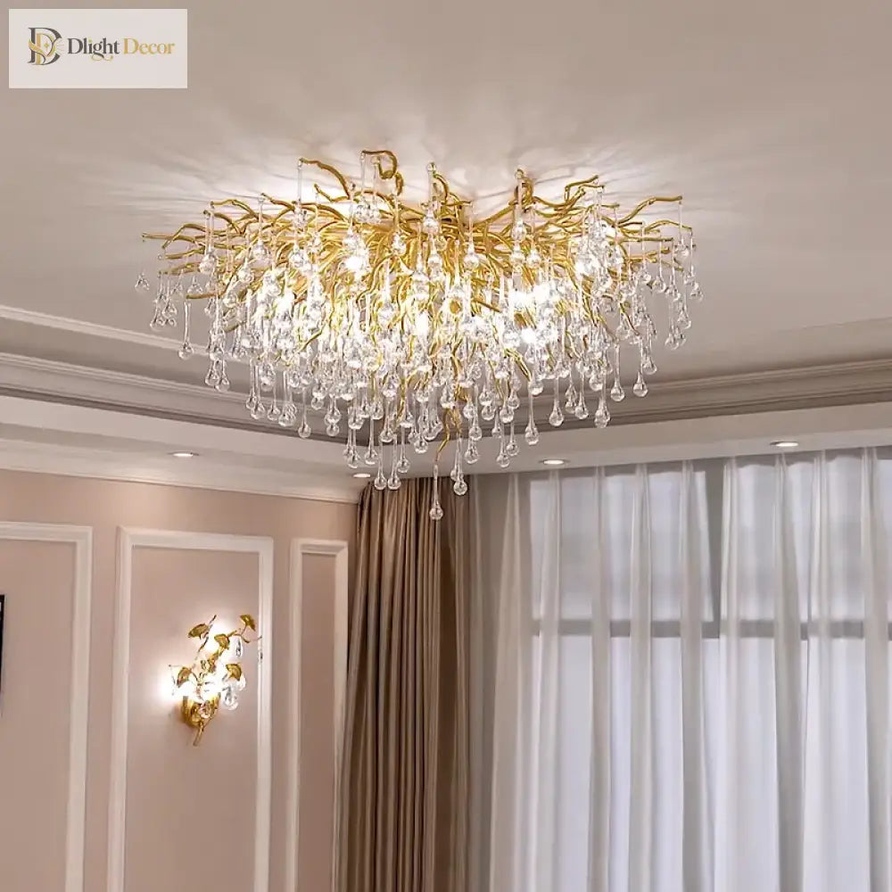 Luxury Crystal Chandelier - Modern Led Ceiling Lighting For Restaurants Villas Staircases Halls