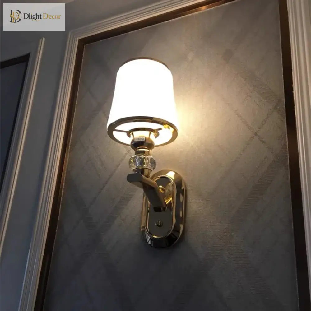 Modern Led Wall Lamp With Glass Lampshade - Stylish Sconces For Hotel Bedroom Living Room Stairs