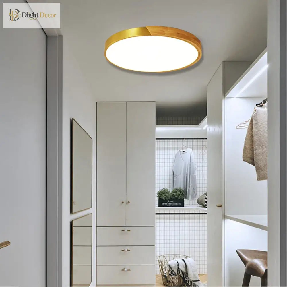 Modern Ultra - Thin Led Ceiling Lamp - Elegant Gold Surface Installation Ceiling Light