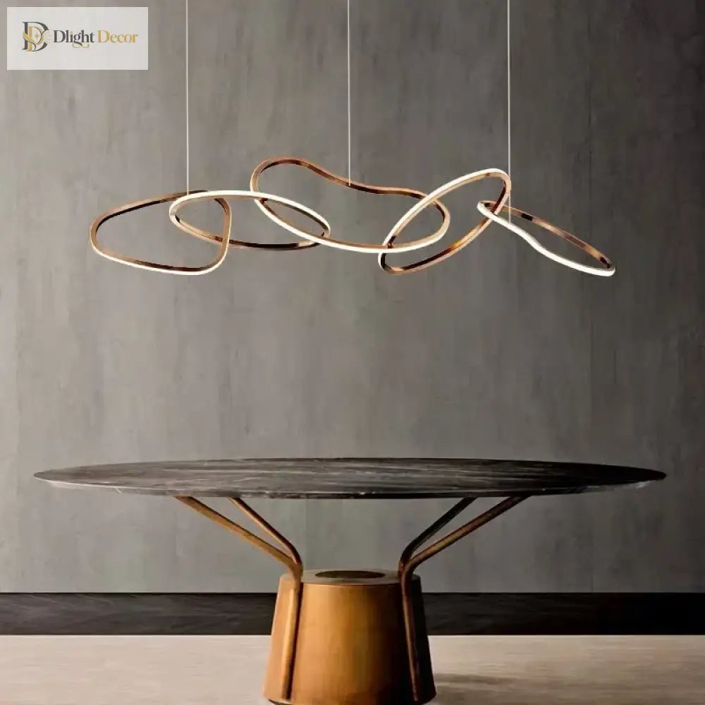 Modern Rose Gold Led Chandeliers - Elegant Lighting For Living And Dining Room Decor Pendant Lights