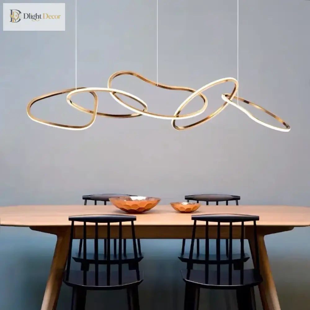 Modern Rose Gold Led Chandeliers - Elegant Lighting For Living And Dining Room Decor Pendant Lights