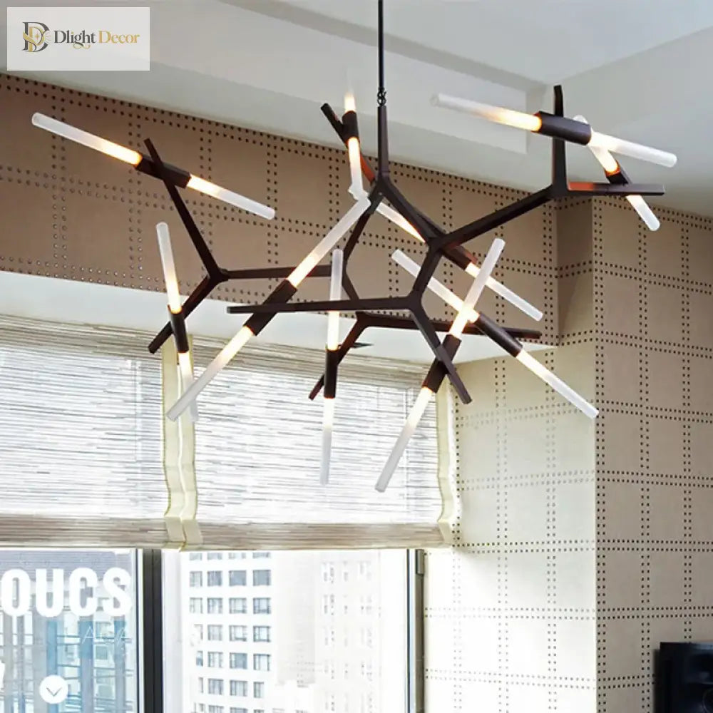 Modern Led Chandeliers - Gold And Black Ceiling Hanging Lighting Perfect For Dining Kitchen Living