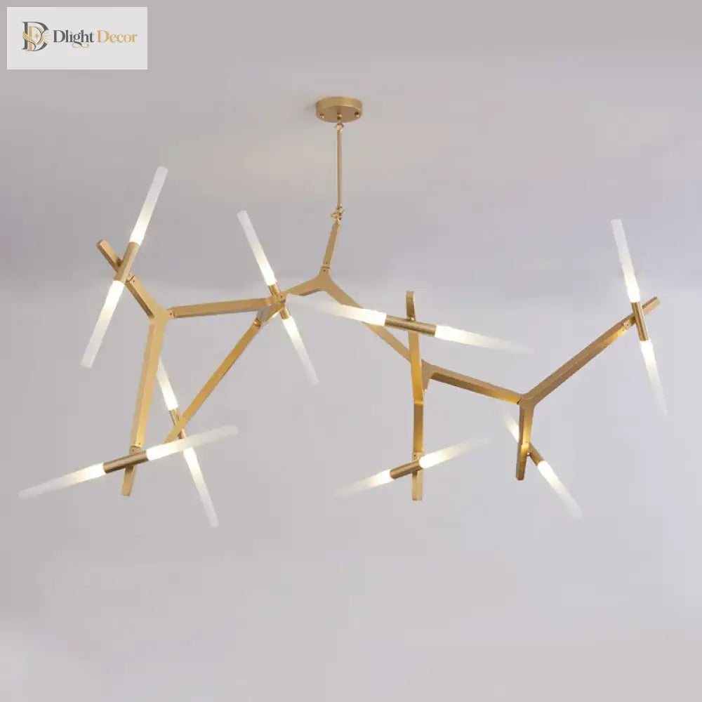Modern Led Chandeliers - Gold And Black Ceiling Hanging Lighting Perfect For Dining Kitchen Living