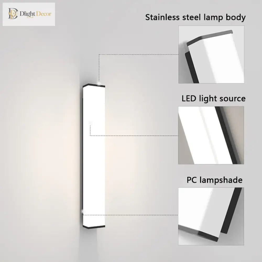 Modern IP65 Linear Outdoor LED Wall Light – product view 5