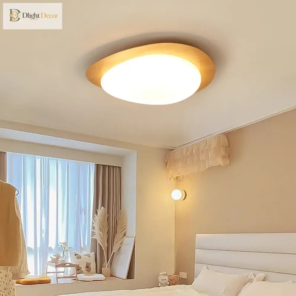 Modern Retro Wood Color Ceiling Lamp - Perfect For Bedroom Restaurant Kitchen And Study Stylish