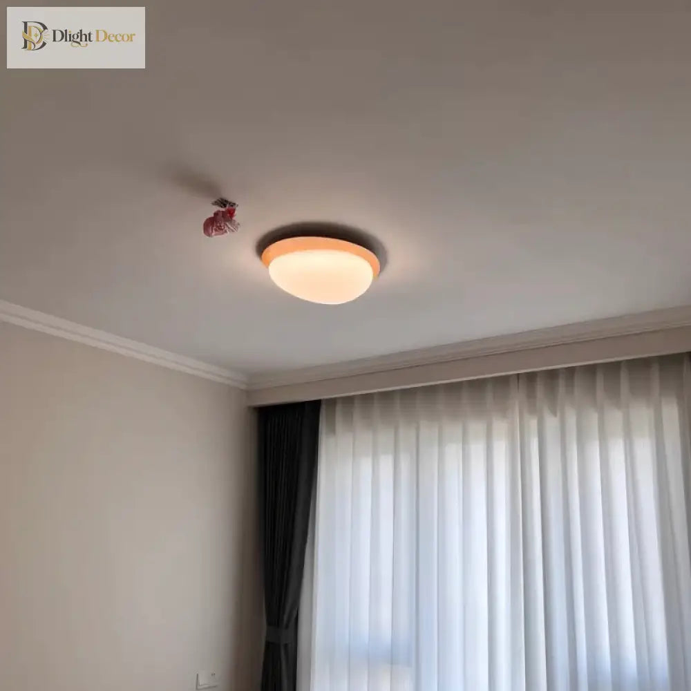 Modern Retro Wood Color Ceiling Lamp - Perfect For Bedroom Restaurant Kitchen And Study Stylish
