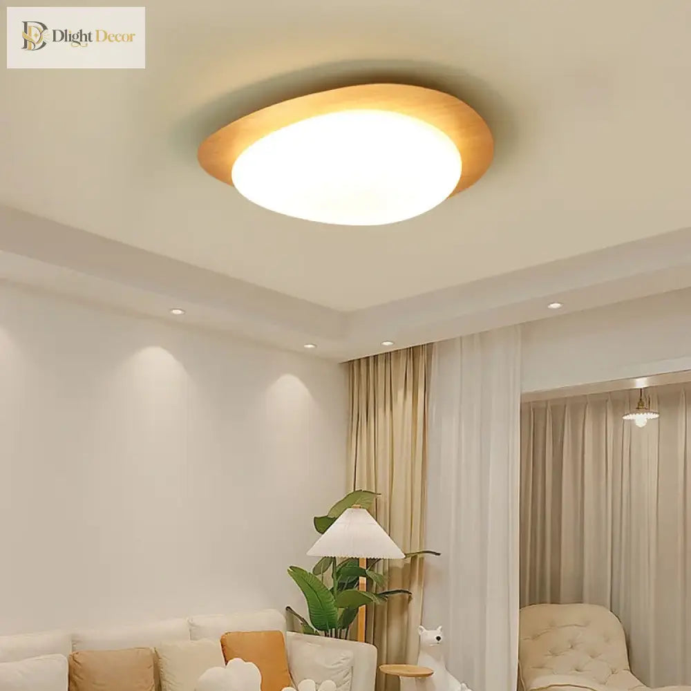 Modern Retro Wood Color Ceiling Lamp - Perfect For Bedroom Restaurant Kitchen And Study Stylish