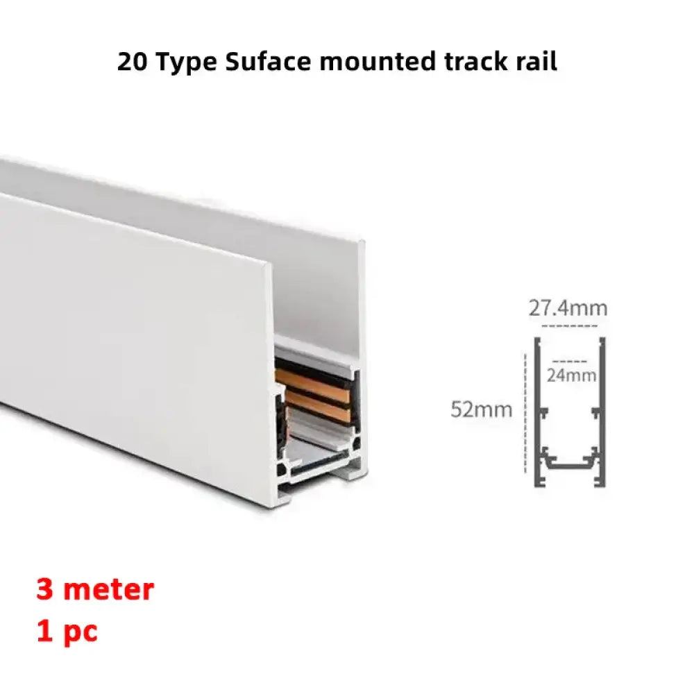 Modern Magnetic Track Lights - Embedded LED Spotlight Downlight 1 pcs Track 3 / White light 4000K ceiling light