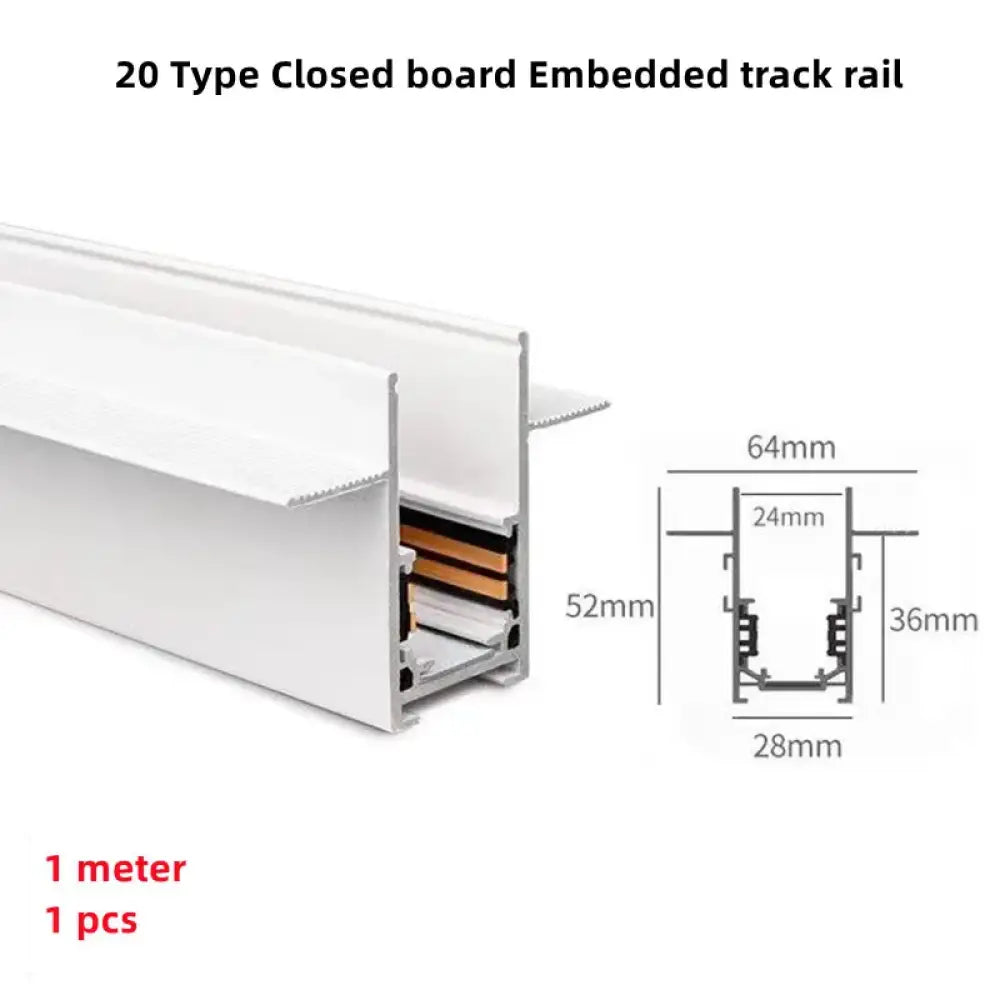 Modern Magnetic Track Lights - Embedded LED Spotlight Downlight 1 pcs Track 1 / Warm light 3000K ceiling light