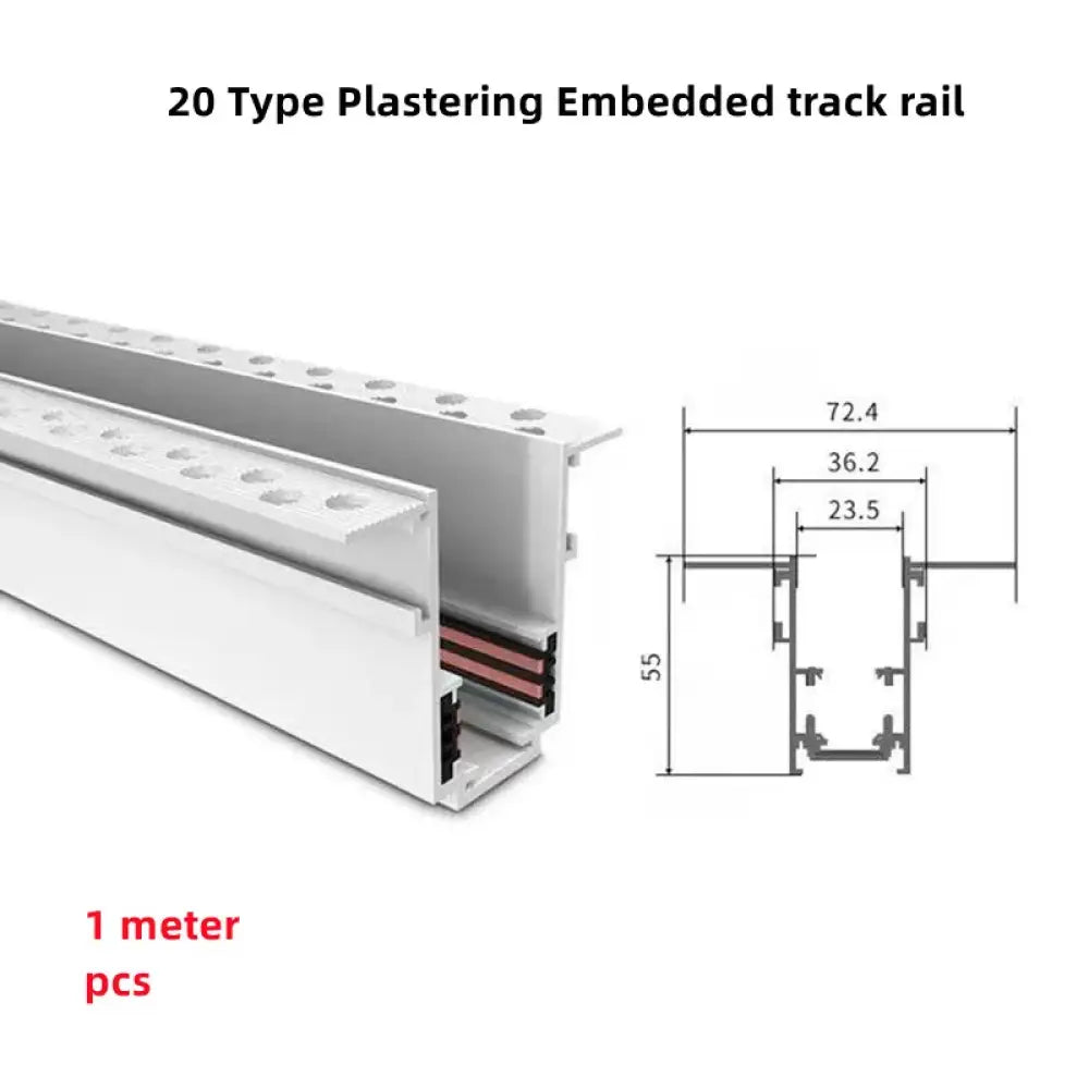 Modern Magnetic Track Lights - Embedded LED Spotlight Downlight 1 pcs Track / White light 4000K ceiling light