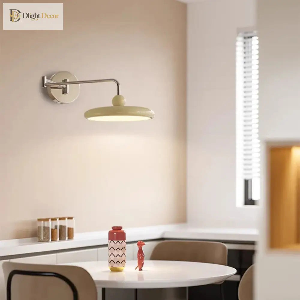 Led Folding Rocker Arm Wall Lamp - Versatile Bedside And Reading Light For Modern Living Spaces